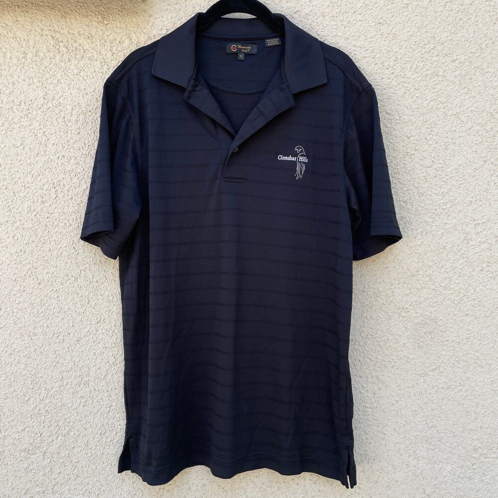 Monterey Club Black Sheer Polo Cinnabar Hills Golf Polo Mens S